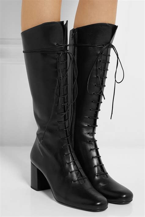 ysl lace up boots|saint laurent leather boots.